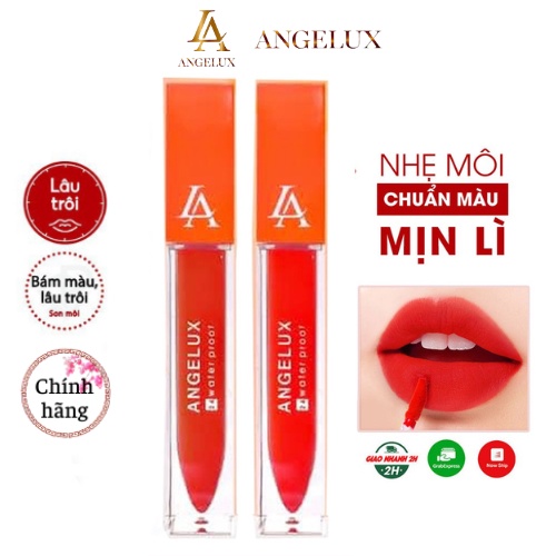 Son Kem Lì Angelux 24h Water Proof Nhiều Màu 20g Chính Hãng