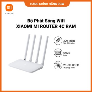 Hàng chính hãng Digiworld | Bộ Phát Sóng Wifi XIAOMI MI ROUTER 4C RAM | Độ Phủ Sóng Rộng | 16MB | ROM 64MB