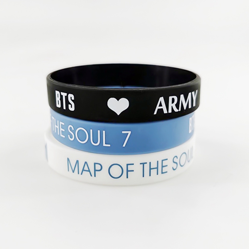 Vòng Tay Silicon Mềm In Hình Bản Đồ Của Nhóm Nhạc Bts 2020 Kpop Bts Map Of The Soul 7