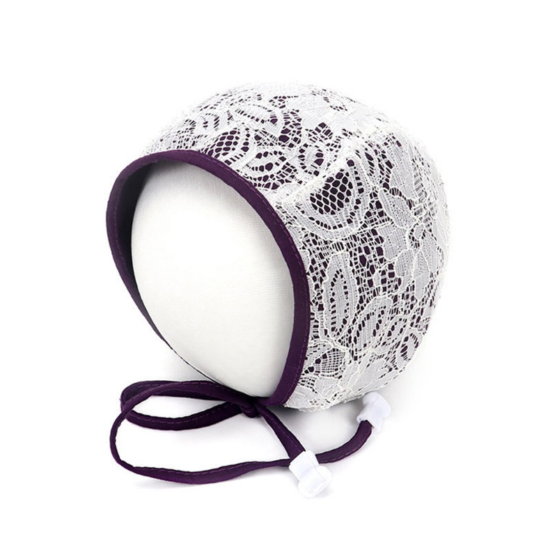 Mũ Chống Nắng Phối Ren Hoa Dễ Thương Cho Bé Gái