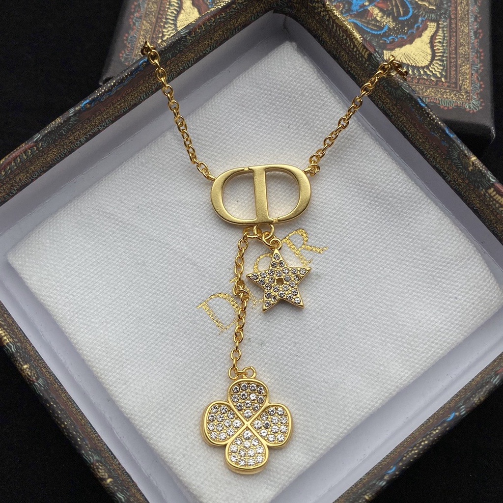 Vòng cổ Mặt Chữ Dior Thời Trang Thanh Lịch Đáng Yêu Chất Lượng Cao