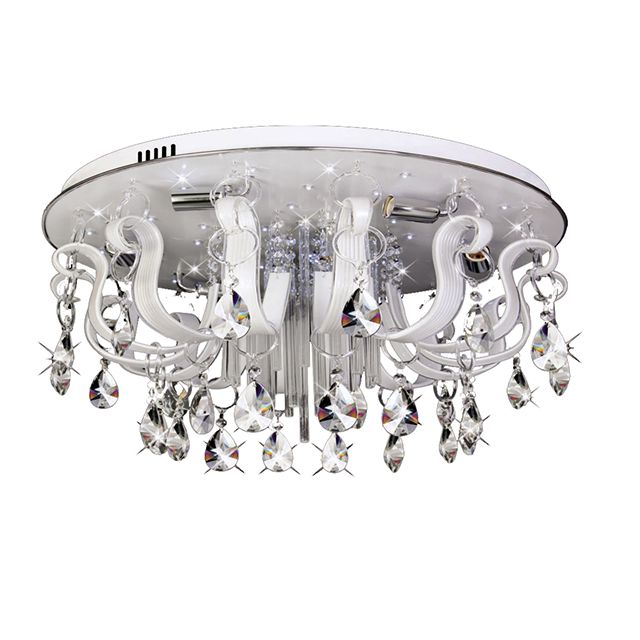 Đèn mâm trang trí ốp trần Netviet NC 88230A led (Trắng bạc)