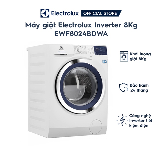 [Mã ELHA22 giảm 5% đơn 300K] Máy giặt Electrolux inverter EWF8024BDWA 8Kg