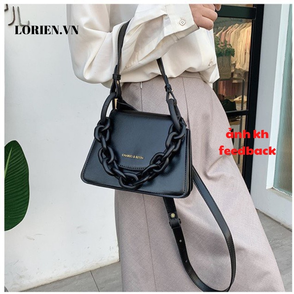 Túi xách nữ đẹp hàng quảng châu LORIEN -  TÚI ĐEO CHÉO PHONG CÁCH HÀN QUỐC MẪU HÓT quai xích thiết kế thời trang | BigBuy360 - bigbuy360.vn