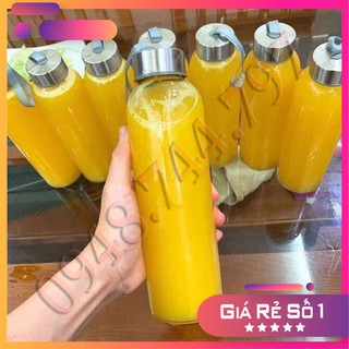 Bình thủy tinh dây xách nắp nhôm
