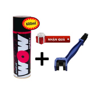 Chai xịt vệ sinh LUBE71 WOW Spray 600ml + Tặng Bàn Chải