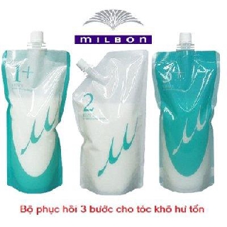 Bộ 3 bước phục hồi tóc hư tổn chuyên nghiệp Milbon Deesse's 600ml
