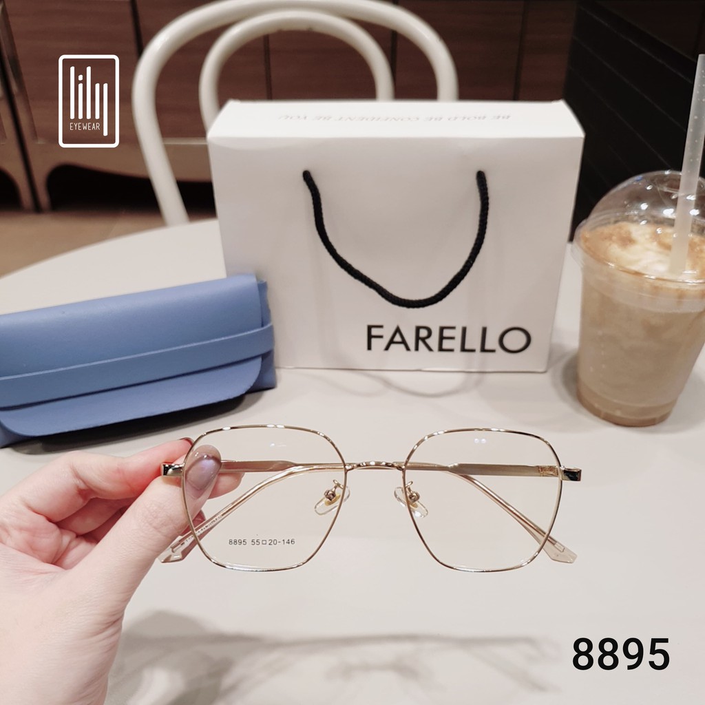 Gọng kính cận mắt kim loại viền mảnh thời trang nữ lilyeyewear 8895 | BigBuy360 - bigbuy360.vn