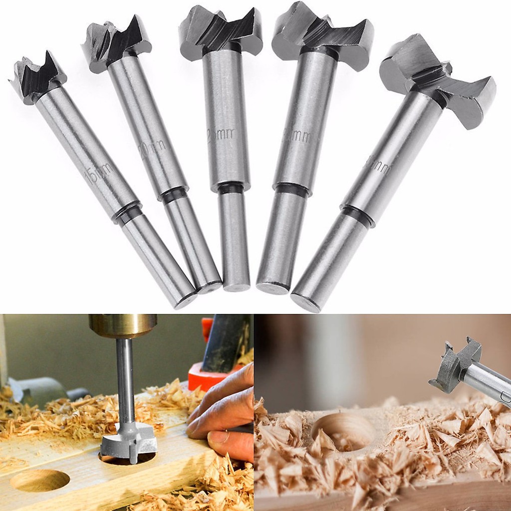 Bộ 5 mũi khoan khoét lỗ gỗ, nhựa, thạch cao đường kính từ 15 đến 35mm - HV Store 155