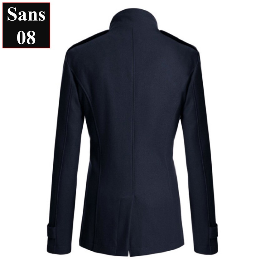 Áo dạ nam hàn quốc dáng ngắn Sans08 blazer mangto dáng vừa đen xám khoác bigsize cỡ lớn 2XL XXL 80KG 3XL XXXL 4XL 90KG