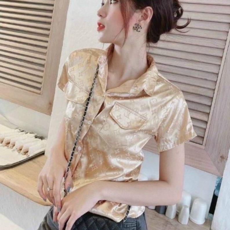🌱ÁO SƠ MI GẤM HOẠ TIẾT TAY NGẮN, ĐƠN GIẢN ĐI HỌC, CÔNG SỞ🌱