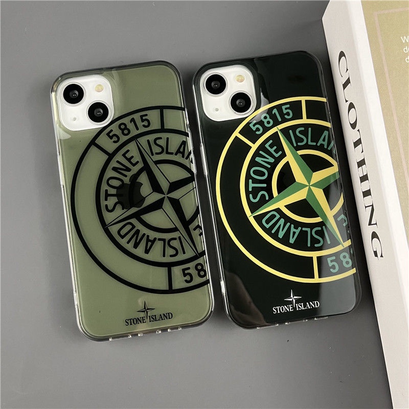 Ốp Điện Thoại Mềm Trong Suốt In Logo Stone Island Cho iPhone 13 / 12 Pro MAX / 13 Pro / X / XS / XR / XS MAX / 11 / 11 Pro MAX