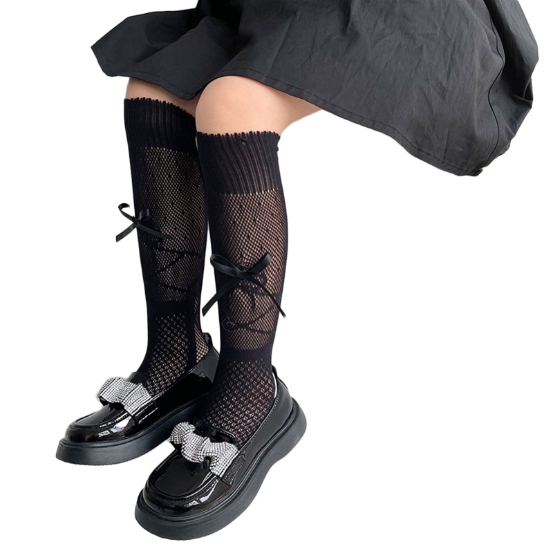 Đôi Vớ Dài Qua Gối Bằng Nylon Thời Trang Dễ Thương Cho Bé Gái