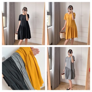 V14 - Váy suông cotton đuôi cá lệch