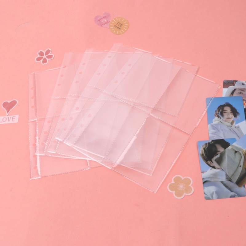 Set 10 Thẻ Hình Thần Tượng 6 Lỗ / 4 Ngăn Khổ A5