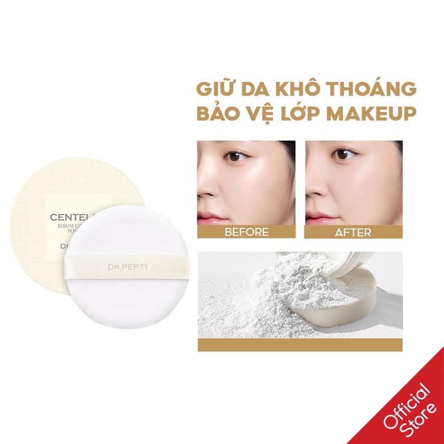 [Chính Hãng] Phấn Phủ Kiềm Dầu Dr.Pepti Centella Sebum Control Powder 10g