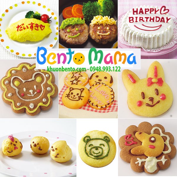 Bút viết chữ trang trí bento silicon toạ hình trang trí bento trang trí bánh