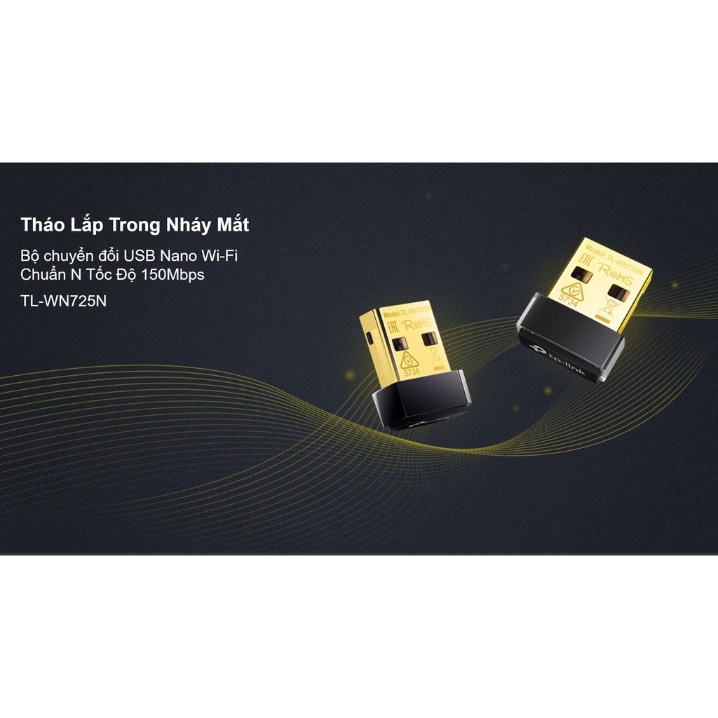 USB Wifi TP-Link TLWN725N-Chuẩn N Tốc Độ 150Mbps - Hàng Chính Hãng | BigBuy360 - bigbuy360.vn