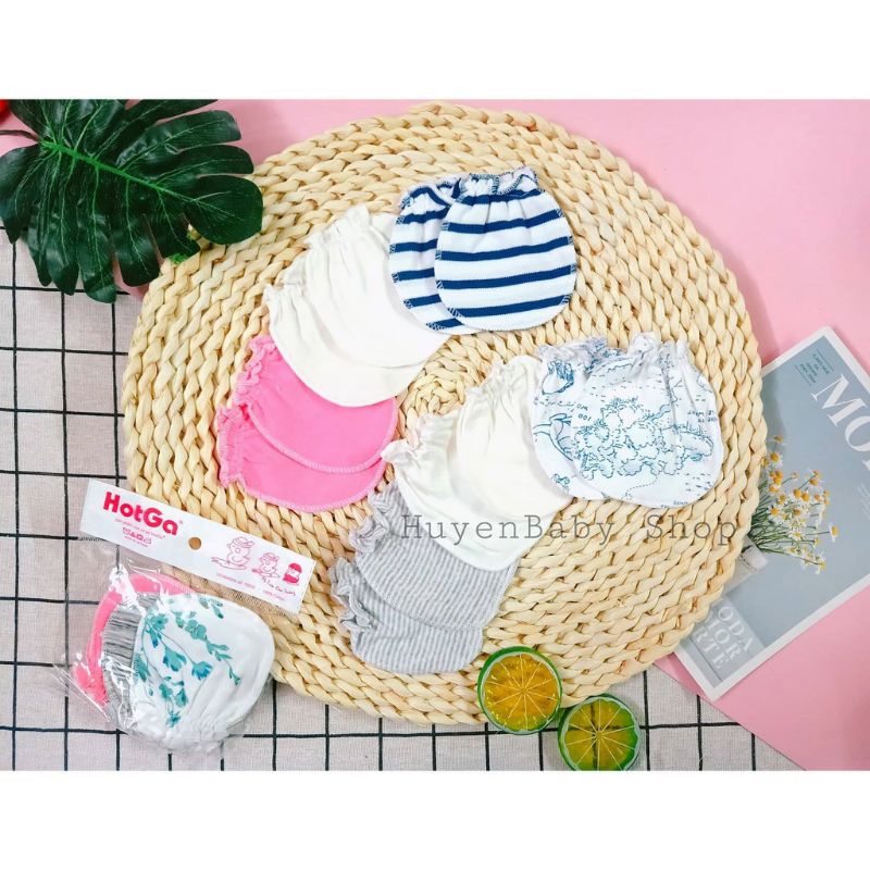Set 3 đôi bao tay hàng siêu thị cho bé sơ sinh