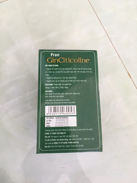 FRAN GINCITICOLINE LƯU THÔNG MÁU NÃO- NGỦ NGON HƠN-CẢI THIỆN TRÍ NHỚ