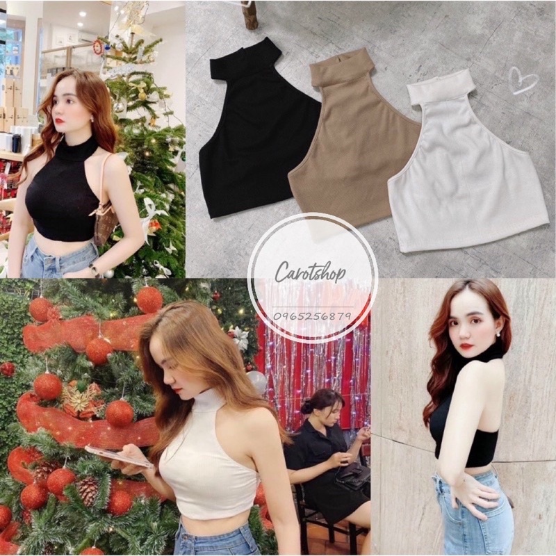 áo yếm hở lưng - hình thật - carotshop