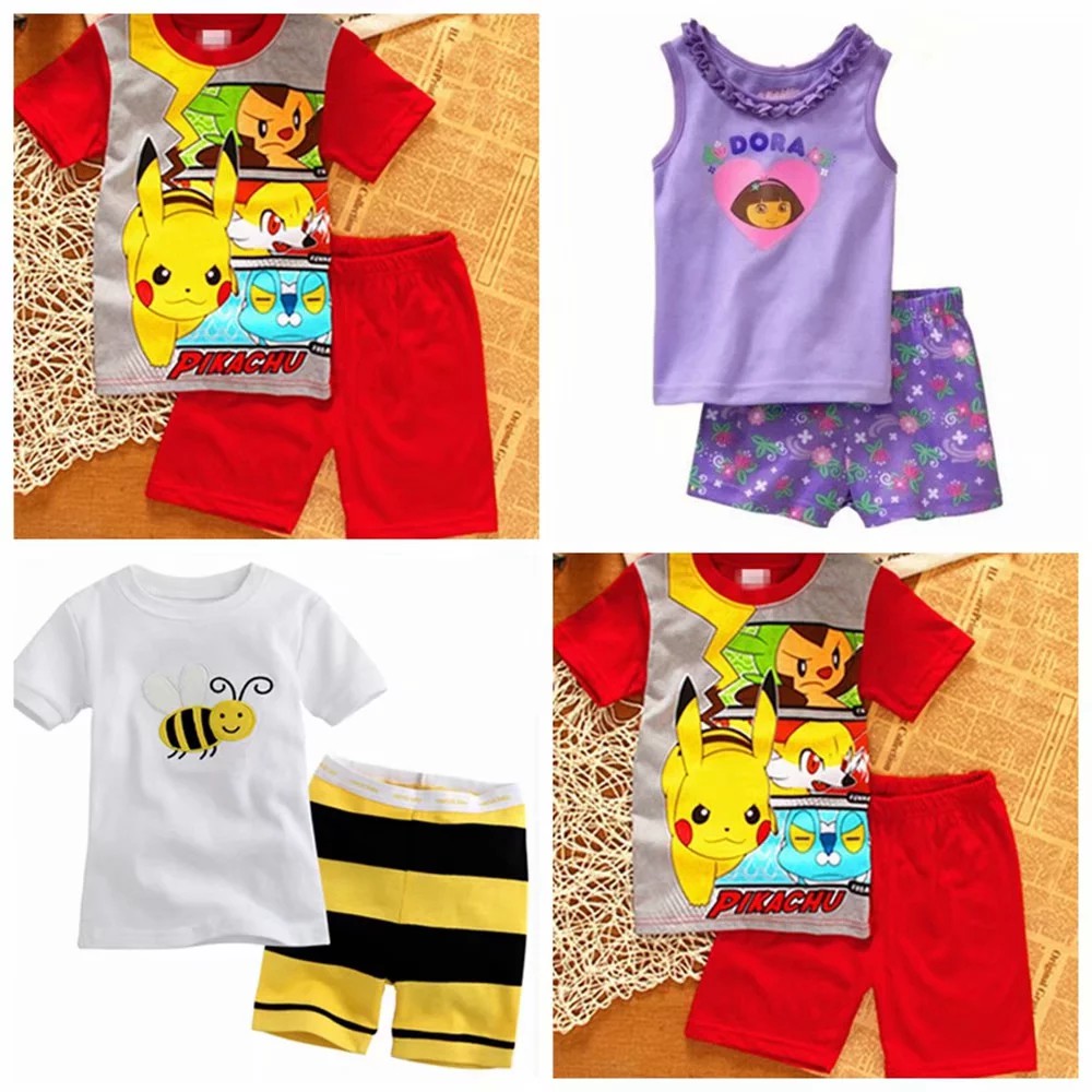 Đồ ngủ pijama hình Pikachu cho bé gái