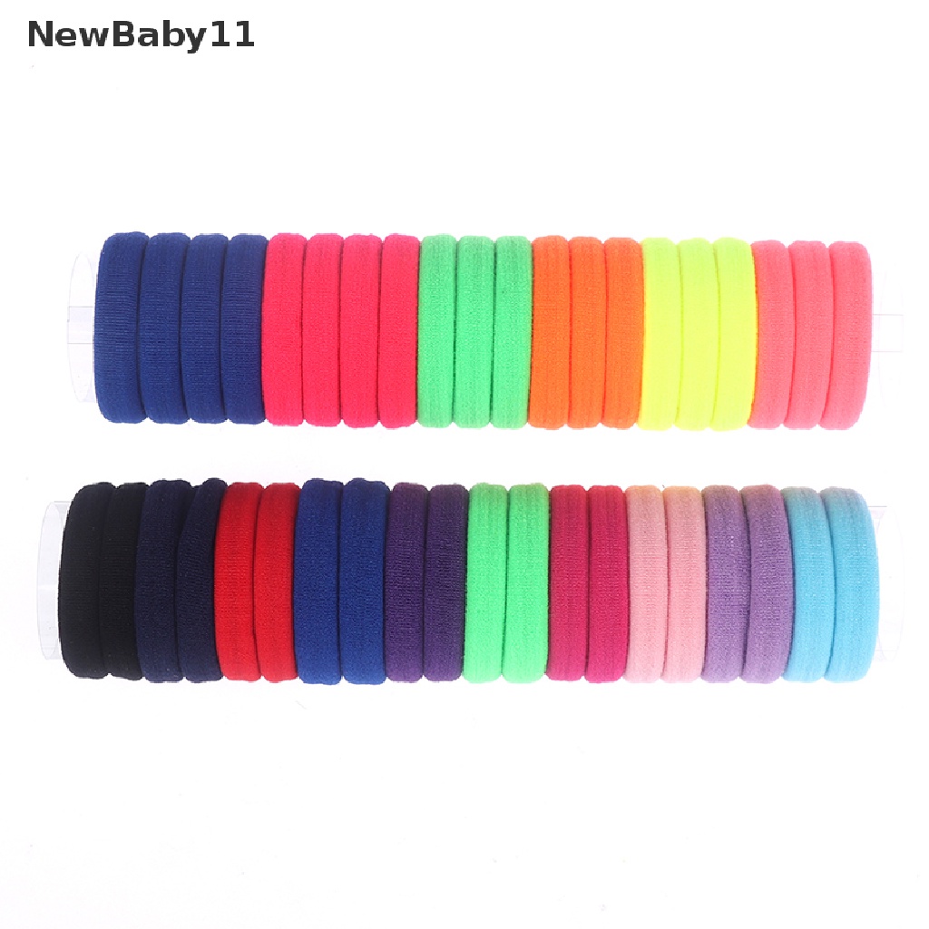 Bộ 20 Dây Cột Tóc Cao Su Co Giãn Nhiều Màu Sắc Cho Nữ