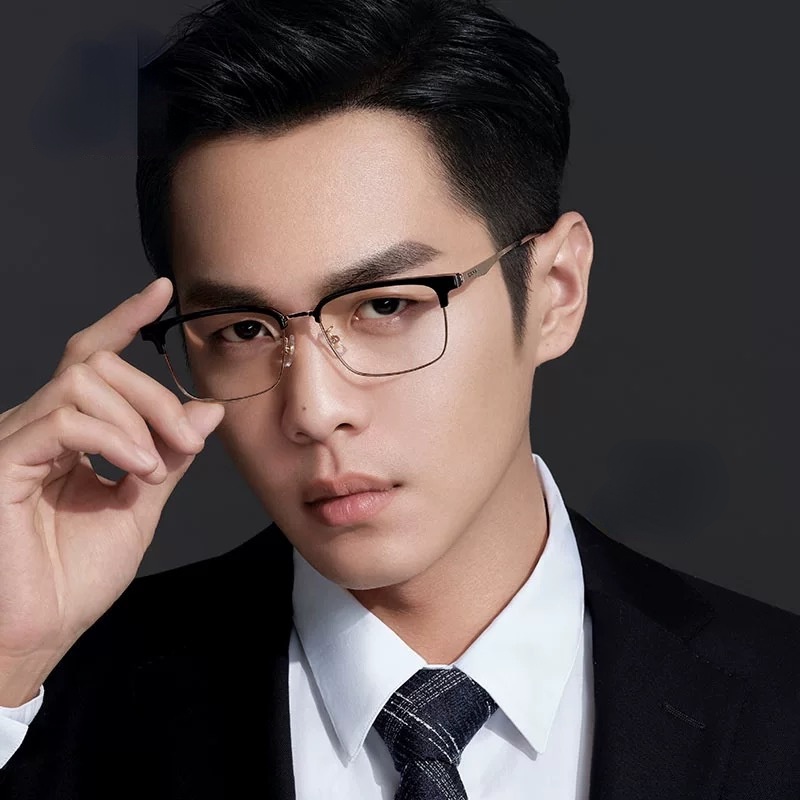 Kính Chống Ánh Sáng Xanh Gọng Kim Loại Hình Chữ Nhật Thời Trang Cho Nữ