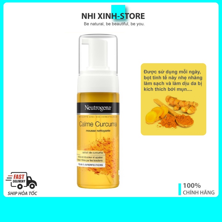 Sữa Rửa Mặt Tạo Bọt Từ Nghệ Neutrogena Calme Curcuma Mousse Nettoyante 150ml