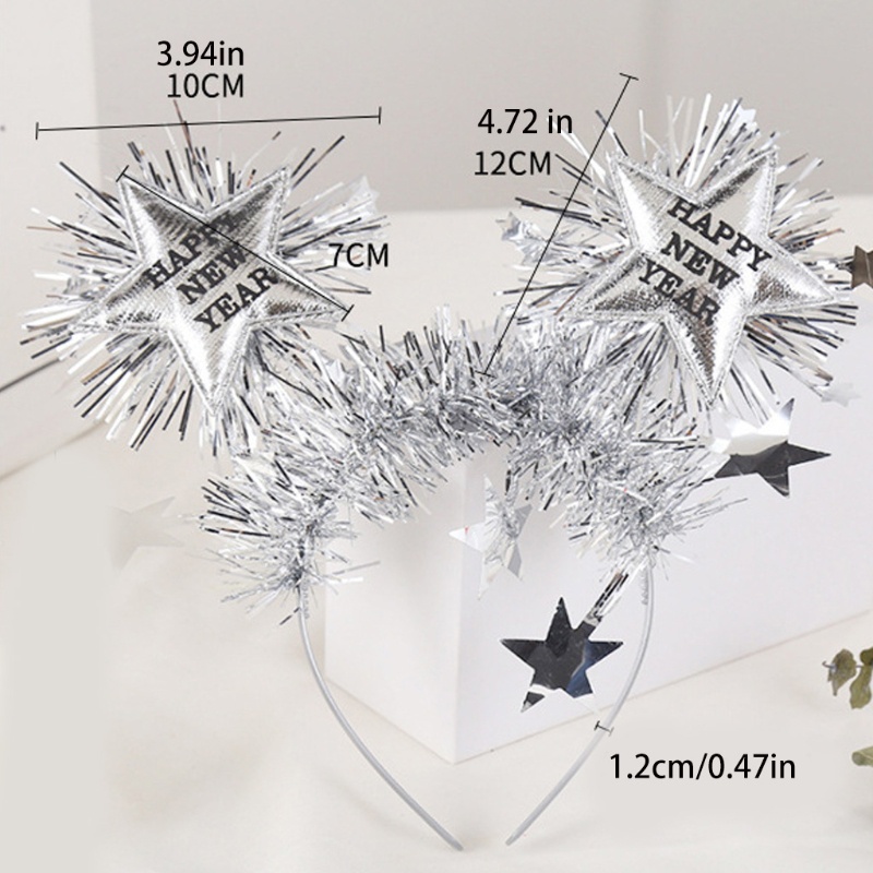 Băng Đô Cài Tóc Đính Kim Tuyến Lấp Lánh Dễ Thương Cho Bé Gái