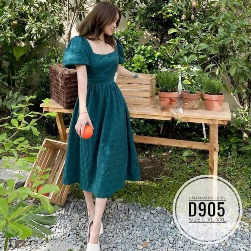 Đầm maxi nơ lưng