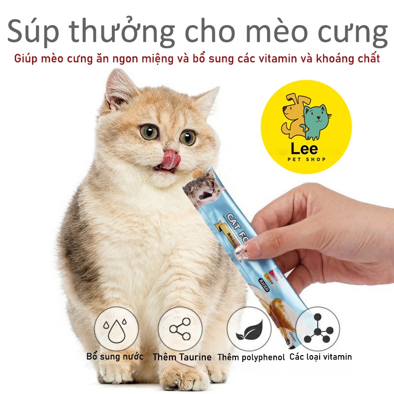 Súp thưởng cho mèo - Súp thưởng cho mèo Cat Food gói 15G