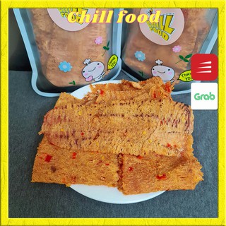 Mực cán tẩm gia vị chillfood cay cay 200g, mực cán cay ăn vặt ngon rẻ
