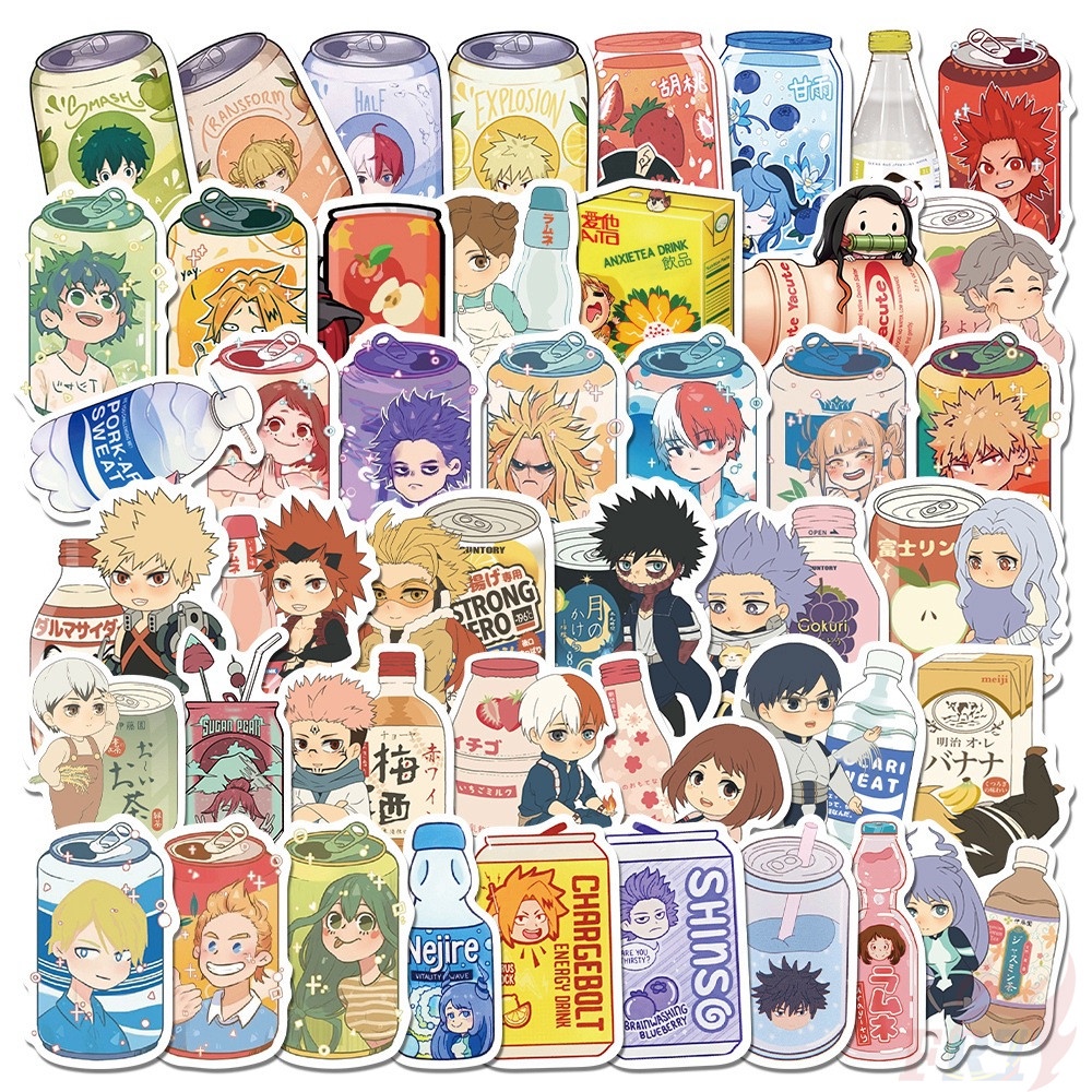 ❉ Thức uống bia. Phim Hoạt Hình Series 01 Hỗn Hợp Dán ❉ Bộ 50 Miếng Dán Chống Thấm Nước Thời Trang