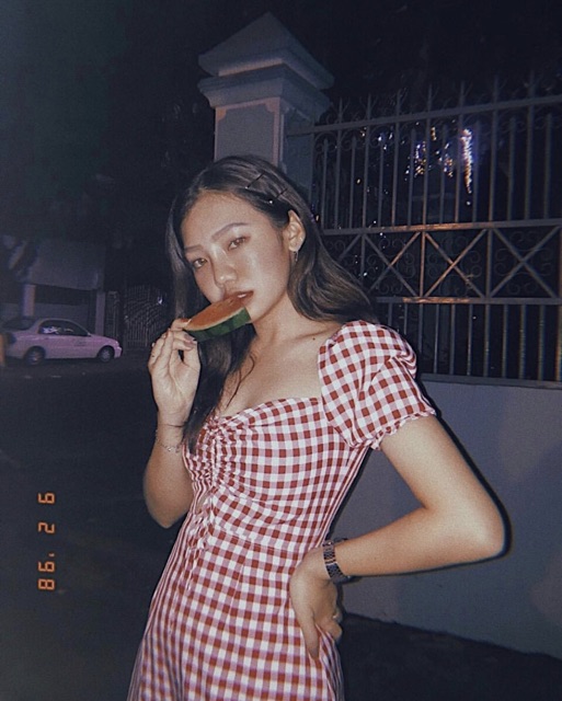 🌹 Đầm Caro nhún ngực của shebyshj🌹