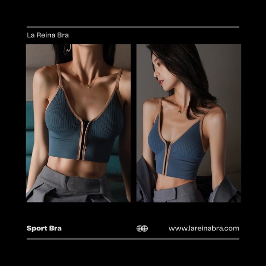 ÁO BRA 2 dây LA REINA BRA - LRAB046 có khoá kéo phía trước, có đệm lót dày dặn