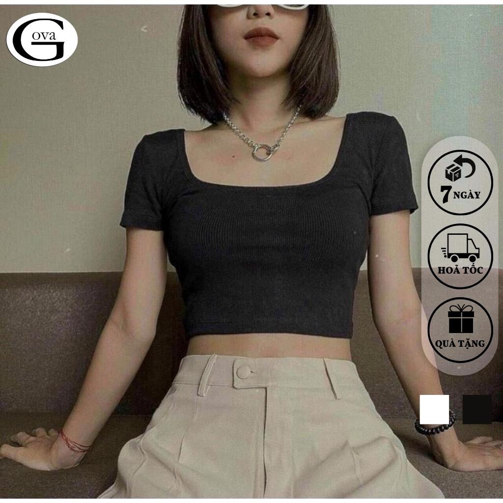 Áo Croptop buộc nơ lưng Hot Trend Áo kiểu nữ ôm chất thun Cao Cấp gân mềm mát