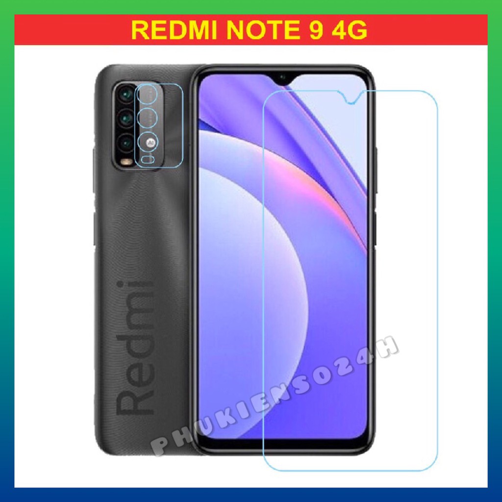 Kính Cường Lực Nano 9H+ Dẻo Xiaomi Redmi Note 9 4G + Dán Bảo vệ camera Xiaomi Redmi Note 9 4G