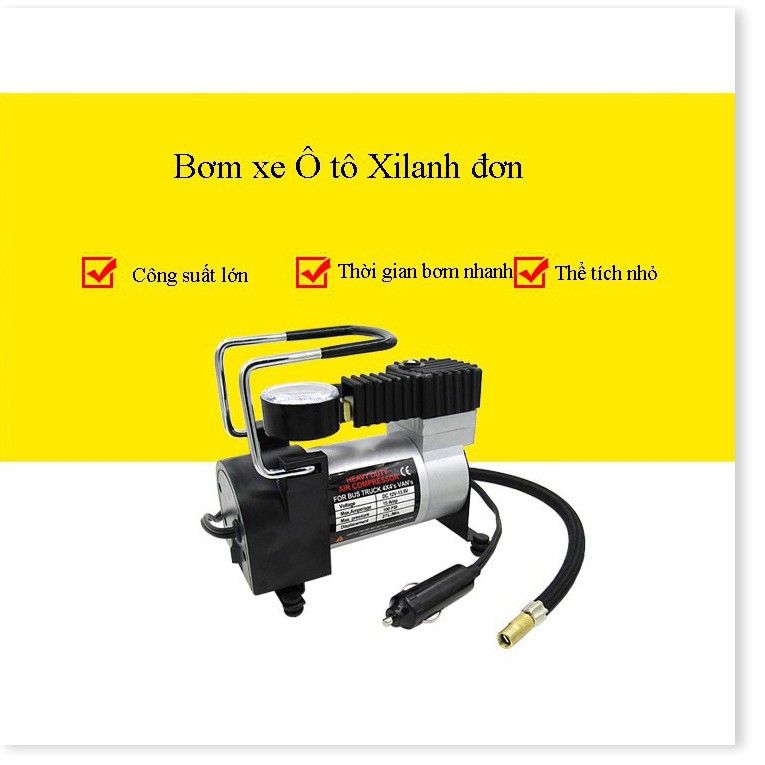 Bơm hơi điên ô tô mini cắm đầu tẩu 12v nhỏ gọn tiện dùng mang theo xe công suất 150PSI