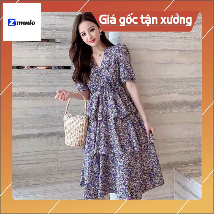 Đầm voan hoa 3 tầng⚡ ⚡ GIÁ RẺ⚡ ⚡ đầm voan hoa nhí đẹp chất liệu voan hoa thoáng mát👗👗 có thể sử dụng đi chơi dạo phố👗👗