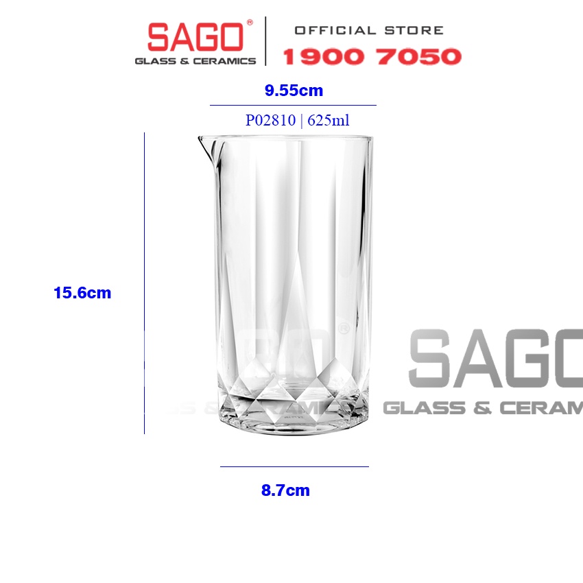 Ly Thủy Tinh Ocean Connexion Mixing Glass 625ml | Nhập Khẩu Thái Lan