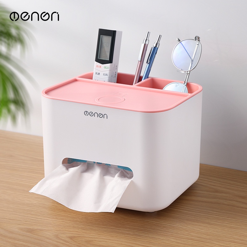 Hộp Đựng Khăn Giấy Để Bàn Hai Tầng Đa Năng Phong Cách Bắc Âu