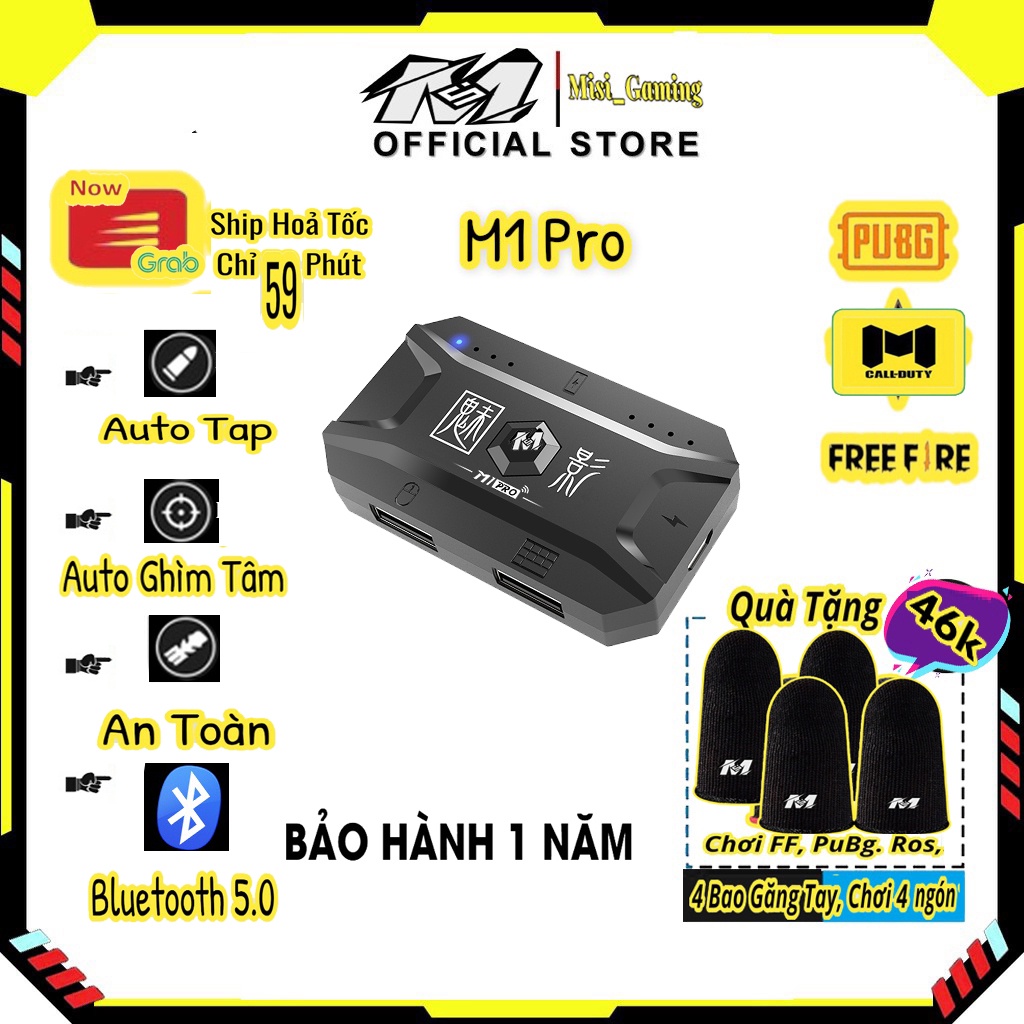 Bộ chuyển đổi chơi game Pubg FF Cod giá rẻ,...MEIYING M1 PRO hỗ trợ ghìm tâm, auto tap kết nối adroi và IOS cho gaming.