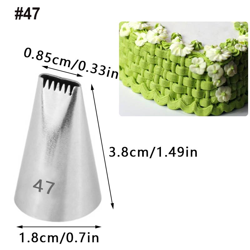 1 Cái Kích Thước Nhỏ #22 #15 #70 #Đuôi Bắt Bông Kem Trang Trí Bánh Bằng Thép Không Gỉ 199