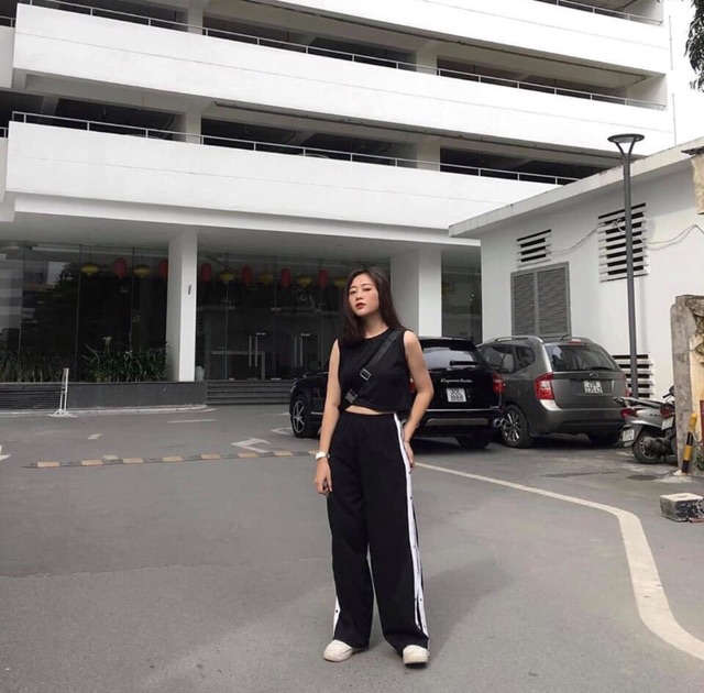 QUẦN ỐNG RỘNG  𝑭𝑹𝑬𝑬𝑺𝑯𝑰𝑷  QUẦN ỐNG RỘNG CÚC BẤM xẻ tà unisex form dưới 60kg siêu xinh
