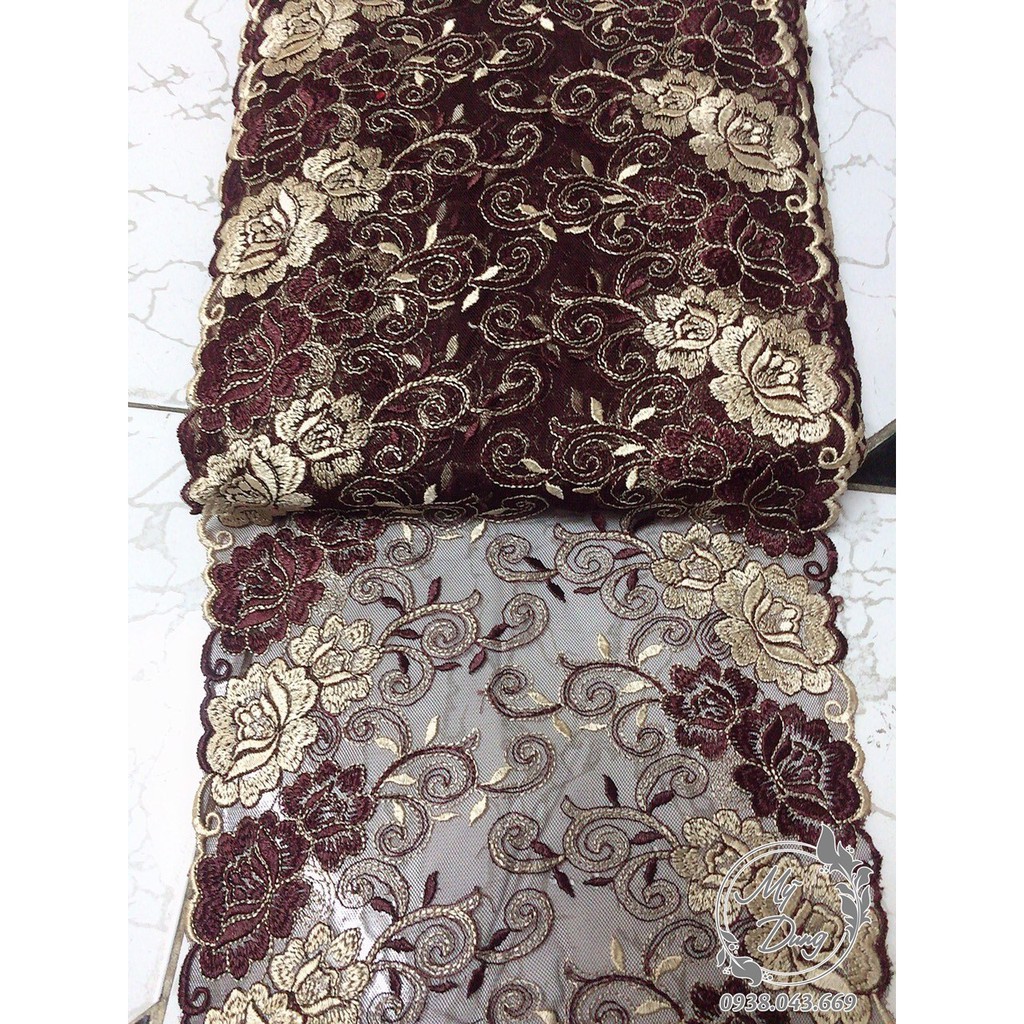 [Nhiều màu] Dây ren Lưới 2 biên 2 màu 24F (Dây dài 13,5 mét) - MS 907792