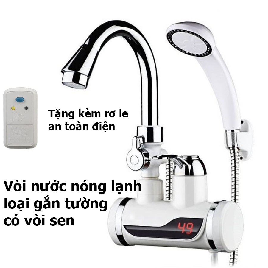 Vòi nước nóng lạnh trực tiếp mini tiện ích dùng thay bình nóng lạnh gián tiếp. + Tặng thêm rơ le