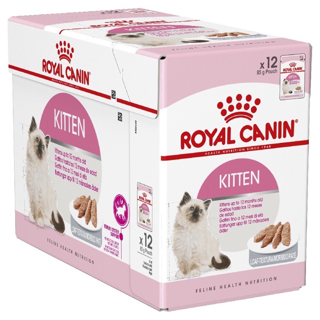 [Mã PET50K giảm Giảm 10% - Tối đa 50K đơn từ 250K] Hộp 12 gói Pate Royal Canin Kitten cho mèo con