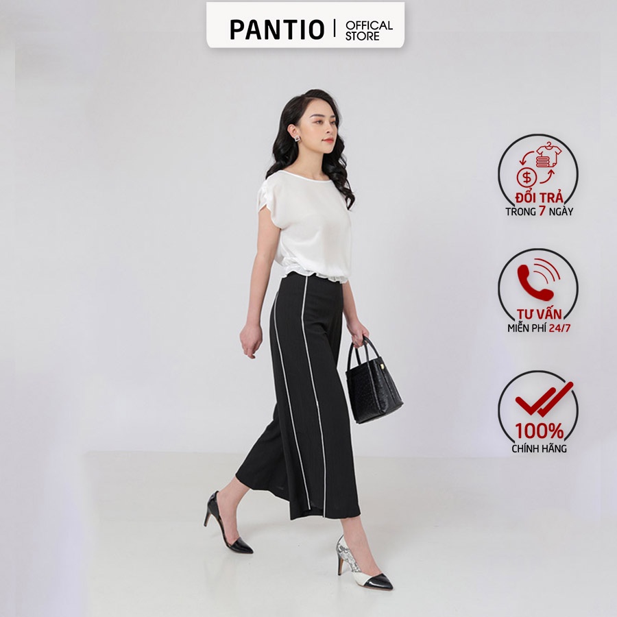 Quần lửng chất liệu lụa sọc dáng suông BQL3316 - PANTIO