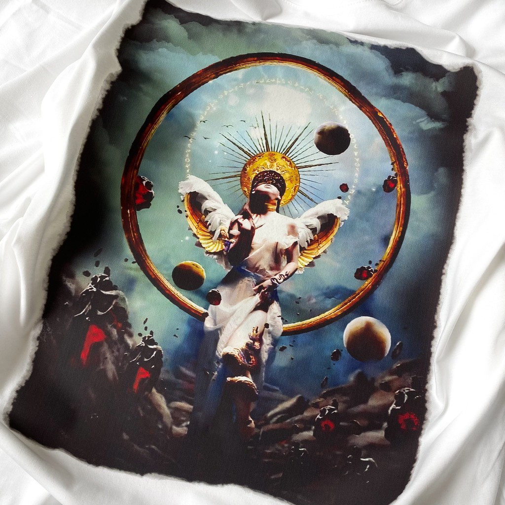 Áo thun cotton tay lỡ form rộng Vòng Tròn Tượng Thần MSW Town, áo phông T Shirt nam nữ unisex Fullbox | BigBuy360 - bigbuy360.vn